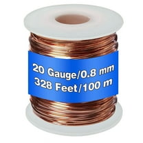 99.9% Dead Soft Copper Wire, 20 Gauge/ 0.8 mm Diameter, 328 Feet/ 100 M, 1 Pound Spool Pure Wire