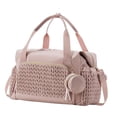 thumbnail image 2 of Bolsa de pañales, bolso de hombro para mamá, grande, ligero, bolsa de almacenamiento para guardería, bolsa para bebé, bolsa de hospital para mamá, , Gris rosado pálido, 2 of 8