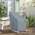 thumbnail image 4 of Rocking Chair Cover 18 Oz Waterproof - 100% Weather Resistant PVC Coated Patio Furniture Cover with Air Pockets & Drawstring for Snug Fit (39" (H) X 32" (W) X 40" (D) X 15" (FH), Grey), 4 of 6