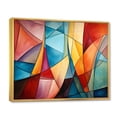 thumbnail image 2 of Designart "Rainbow Colored Cubist Forms III" Cubism Floater Framed Canvas Art Print, 2 of 7