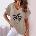 thumbnail image 2 of Womens Blouses for Summer My Orders Placed Womens Summer Tops Dressy Casual 2025 Crew Neck Tops Grey, 2 of 4