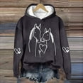 thumbnail image 2 of Hilzaten Tops for Women Hooded Casual Print Pullover Loosse Womens Long Sleeve Sweatshirt, 2 of 5