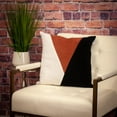 thumbnail image 6 of Parkland Collection Arcas 20x20" Geometric Cotton Throw Pillow in Black/Orange, 6 of 6