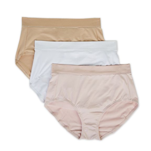 Vanity Fair Lingerie Women's Beyond Comfort Seamless Waistband Brief Underwear, 3-Pack