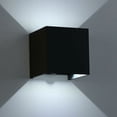 thumbnail image 1 of Aplique de pared LED para exterior de 12 W con sensor de movimiento, clasificación IP65 para jardín, pasillo, camino, blanco frío de 6000 K, negro, 1 of 5