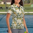thumbnail image 2 of Binienty Yellow Lemon Matching Couple Golf Shirts Versatile Shirts Couples Matching Outfits Comfortable Dry-Fit Quarter Zip Pullover for Golf Running Sports, 2 of 7