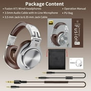 OneOdio Wired Studio Headphones Over-Ear Headphones for Electric Drum Piano Guitar Amp-A71 Silver