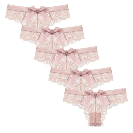 

Mrat Seamless G-Strings Comfort Mesh Thongs Underwear Panties Women s Underwear Lace Bow Bikini Panties Pearl Silky Comfy Lace Brife Female Cotton Thongs Lightweight