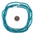thumbnail image 2 of The Bead Chest Teal Matte Glass Seed Beads (3mm) - 24 inch Strand of Quality Glass Beads, 2 of 4