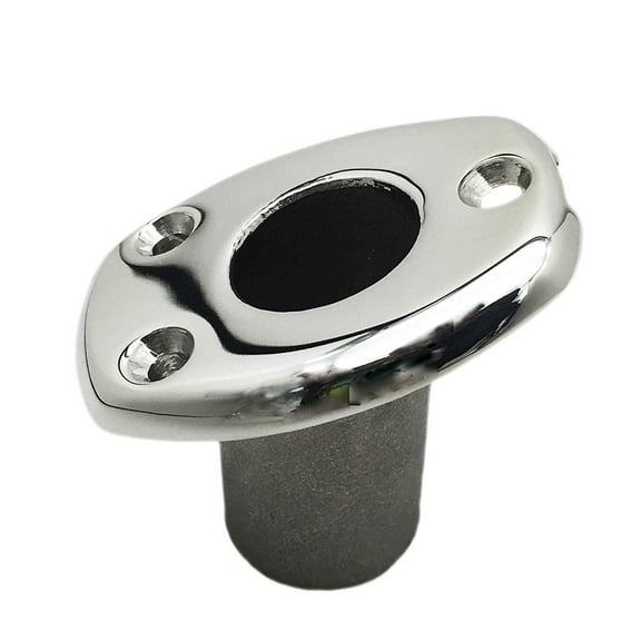 MARINE CITY Deck Flush Base Flag Socket, 316 Stainless Steel, Fits 1 Inch Stanchion Poles, Ideal for Boats, Yachts, Marines, Hardware Accessories Pack of 1