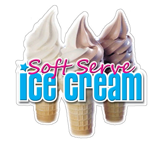 Soft Serve Ice Cream Concession Restaurant Food Truck Die-Cut Vinyl Sticker 