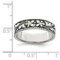 thumbnail image 4 of Auriga Fine Jewelry 925 Sterling Silver and Rhodium Floral Ring Size 8 for Women, 4 of 6
