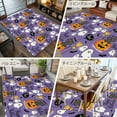 thumbnail image 6 of Halloween 6x9 Area Rugs, Orange Pumpkin Funny Ghost Black Cat Purple Non-Skid Rubber Backing Large Rectangle Rugs - Living Room Bedroom Home Office, Indoor Floor Mat Carpets Washable Rug, 6 of 9