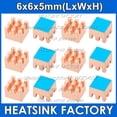 thumbnail image 3 of Tiny Copper Heatsink 6x6x5mm With Thermal Pad Little Smallest Heat Sinks Cooler Radiator For Orange Pi 5 With Thermal Pad 8pcs, 3 of 5