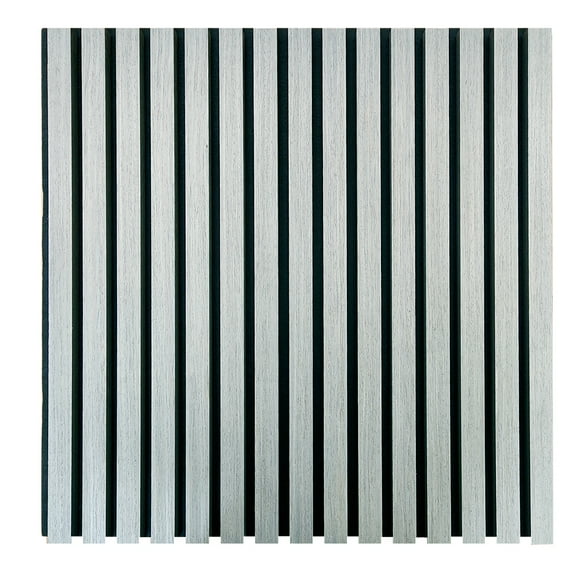 Lambrin Acústico Gris Claro Para Muro Tipo Madera 60x60cm 4pz Panel decorativo