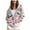 Pink, variant on Towmus Women Long Sleeve Halloween Graphic Crewneck Tops Casual Zip Up Hooded Sweatshirts