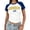 Blue, variant on Womens Tops Women Slim Fit Cropped Flag Print Short Sleeve T-shirt World Cup Themed Breathable Going Out Cheerleading Crop Tops Blue S