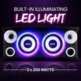 thumbnail image 5 of Pyle 6" Dual Subwoofer Box System Dual Series Vented Subwoofer Enclosure W/ Illuminating LED Lights, 5 of 7