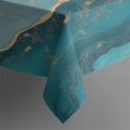 thumbnail image 5 of Blue Gold Marble Pattern Square Tablecloth,Waterproof Square Table Cover,Wipeable Spillproof Washable Table Cover for Home Kitchen Party Decor 42"X42"(107x107cm), 5 of 6