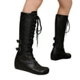 thumbnail image 4 of Black Women Boots With Chunky Heel Comfortable For Stability, 4 of 4