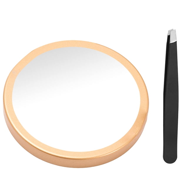 LCXmlly Travel-friendly Vanity Mirror Portable Magnifying Mirror 30X Suction Cup Tweezers Included Makeup Mirror for Travel