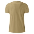thumbnail image 3 of 250th Anniversary American Shirts for Men American Flag Print Short Sleeve Waffle Crew Neck T-Shirt Patriotic Star Pullover Classic Fit Breathable Beach Vacation Shirts, Khaki, #01 Khaki, 3 of 3