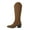 BROWN/SUEDE, variant on DREAM PAIRS Women's Riding Cowgirl Western Fall Pointed Toe Knee High Boots