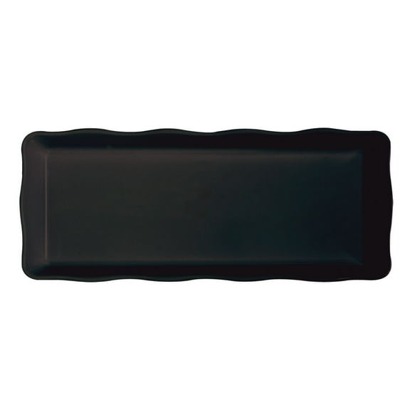 G.E.T. Bake Brew Black Melamine Tray - 14"L x 5 1/2"W x 1 1/4"H