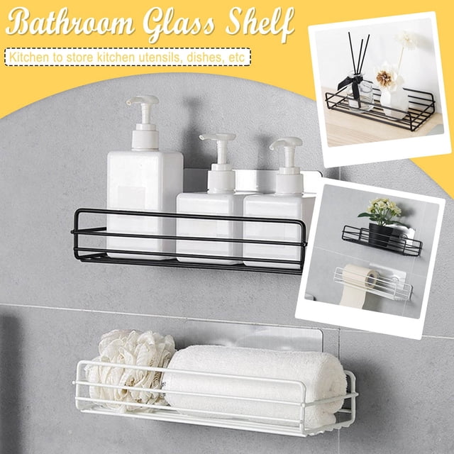 Ganfancp Estantes Flotantes para Pared, Estantes de Almacenamiento Montados En Pared con Marco de Metal Negro para Baño, Dormitorio, Sala, Cocina, Oficina Rebajas Hoy Liquidación 1X Estante