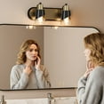 thumbnail image 6 of LIGHTINN Modern 2-Bulb Dimmable LED Bathroom Vanity Light with Clear Glass Shade over Mirror, 6 of 8