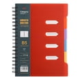 thumbnail image 2 of Spiral Notebook Journal with Dividers Tabs, 210 Sheets Multi Subject College Ruled Notebook, B5 Lined Journal for Women Men, Spiral Notebooks for Note Taking Work Study Office Classroom,Red, 2 of 9