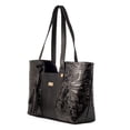 thumbnail image 2 of Bolso de Dama AngeLozano  De Piel Sintetico Charol con Cincelado Modelo Mazatlan Negro, 2 of 6