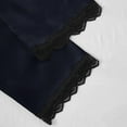 thumbnail image 4 of QSAWXQZ Women's 4 Piece Satin Pajama Set with Robe Cami Shorts and Pants Lace Trim Sleepwear Loungewear Suit Navy XL, 4 of 7