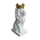 thumbnail image 2 of Estatua de león 3D, figura de animal, escultura coleccionable para decoración de escritorio y hogar. Blanco, 2 of 9
