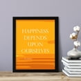 thumbnail image 2 of Designs ByLITA Happiness depends upon ourselves - Aristotle 2, 5 x 7 Black FRAMED Print Inspirational Wall Art, 2 of 3