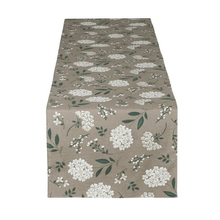 

Mainstays Hydrangea Floral Fabric Table Runner 14 x 72 Multi