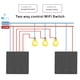 thumbnail image 5 of Interruptor inteligente Irfora Interruptor inteligente Wi-Fi Interruptor de luz Botón pulsador Control de voz, Control remoto, Control táctil Compatible con Alexa Asistente de Google Horario Irfora Interruptor inteligente, 5 of 5
