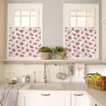 thumbnail image 4 of Kitchen Curtains Set, Watermelon Kitchen Curtains and Valances Set, Red Summer Fruits Watercolor Rod Pocket Tier Curtains 36 Inch Length for Cafe/Bedroom Windows, 4 of 6