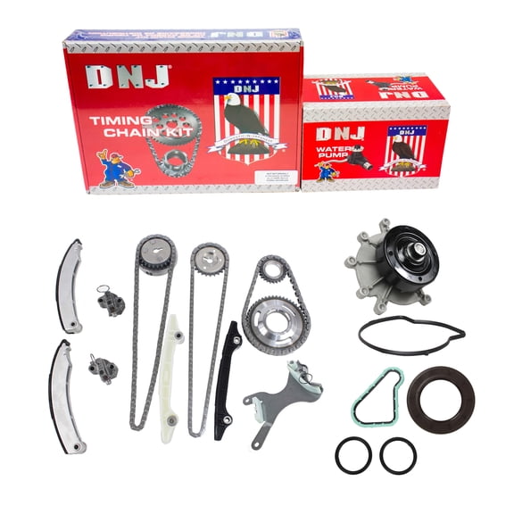 DNJ TK1106WP Timing Chain Kit with Water Pump Fits Cars & Trucks 04-12 Dodge 3.7L V6 SOHC 12V