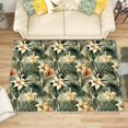 thumbnail image 1 of 3x5 Rug, Tropical Floral Door Mat, Tropical Leaf Rug, Flower Leaves Rugs for Entryway, Washable & Non Slip & Soft Low Pile Small Carpet, Indoor Doormat, Tropical Floral Home Decor & Gifts, 1 of 7