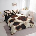 thumbnail image 4 of Manfei Rustic Cow Print 7 Pieces Bedding Comforter Set, Countryside Full Bedding Set, Chic Modern Fashion Reversible Fitted Sheet Flat Sheet, Microfiber Bedroom Decor, 4 of 8