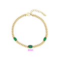 thumbnail image 2 of Pulsera Esclava Barbada para Dama con Esmeraldas Oro 14K Lam dorado Unitalla, 2 of 8