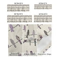 thumbnail image 3 of Kitchen Cafe Valance Curtain for Small Windows,Purple Grey Bird Animal on Lines Rod Pocket Short Valances Vintage Burlap Linen Texture Window Treatment Panel for Living Room/Bedroom/Bathroom,42x18in, 3 of 9
