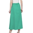 thumbnail image 3 of Women's Cotton A-line Button Front High Waist Front Slit Knee Length Skirt, Color : Sea Green, Size: XL, 3 of 6