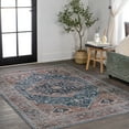 thumbnail image 5 of JONATHAN Y  Kemer Ogee Medallion Machine Washable Area Rug 4 X 6 - Navy/Brown, 5 of 5
