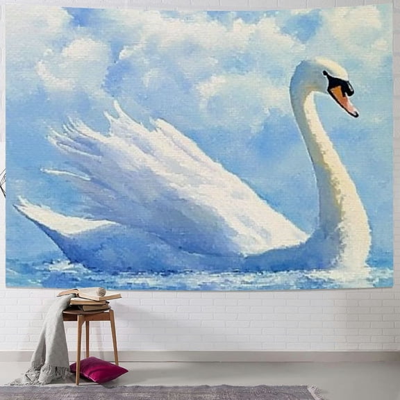 SHERONV Swan Tapestry Wall Hanging Graphic Tapestries for Home Wall Decor Art Living Room Bedroom Dorm Decorations 40x30inch