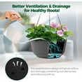 thumbnail image 6 of 12 Inch Large Hanging Planters for Indoor Plants, 2 Pack Self Watering Pots Indoor, Hanging Baskets for Plants,Hanging Flower Pot with Drainage Hole and Plant Hanger, White, 6 of 10