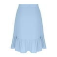 thumbnail image 6 of Women's Solid Flared Skirts Lightweight Elastic Waist Classic Midi Skirt, 6 of 7