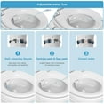 thumbnail image 3 of Round Manual Bidet Toilet Seat, Non Electric Bidet Attachment with Self Cleaning Nozzles, Slow Close, Quick Release, 3 of 7