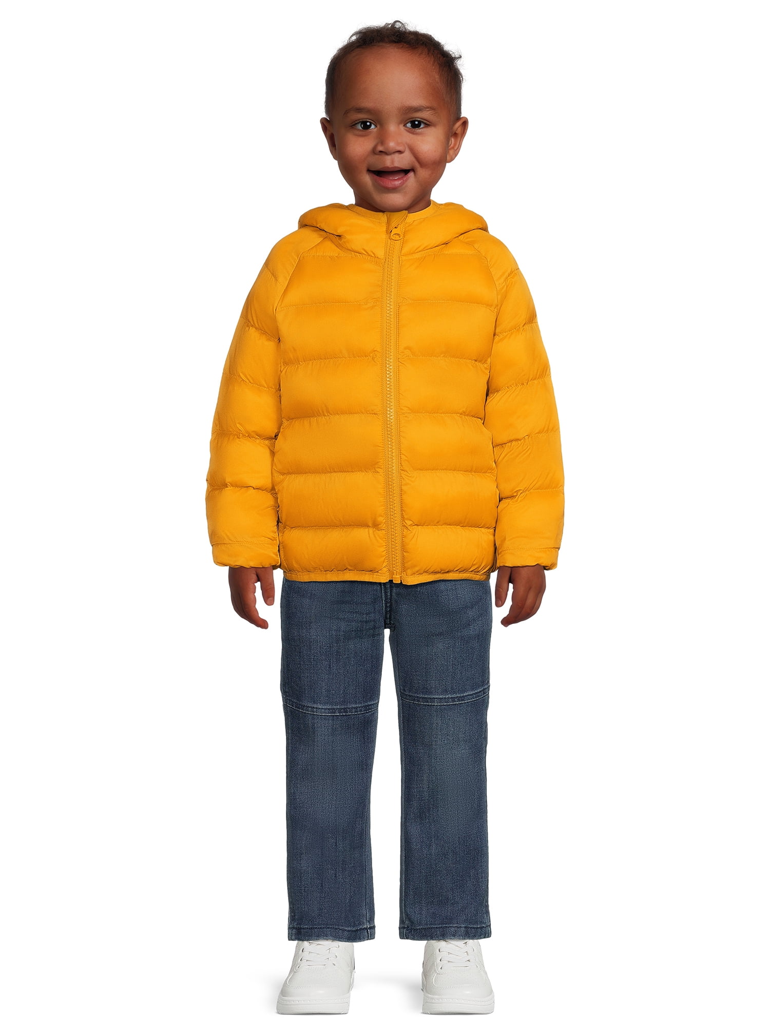 Wonder Nation Toddler Boys and Girls Unisex Packable Quilted Puffer Jacket, Sizes 12M-5T